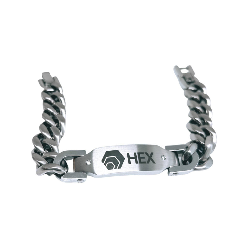 HEX Chainlink Bracelet w/ Diamonds